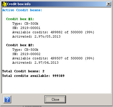 Credit boxinfo